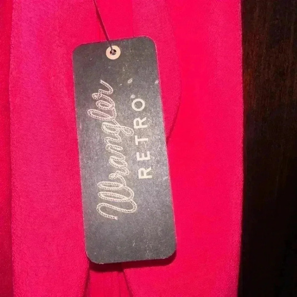 NWT! Wrangler Retro! Bohemian Blouse Top size Small in a beautiful Red design! - Picture 2 of 11